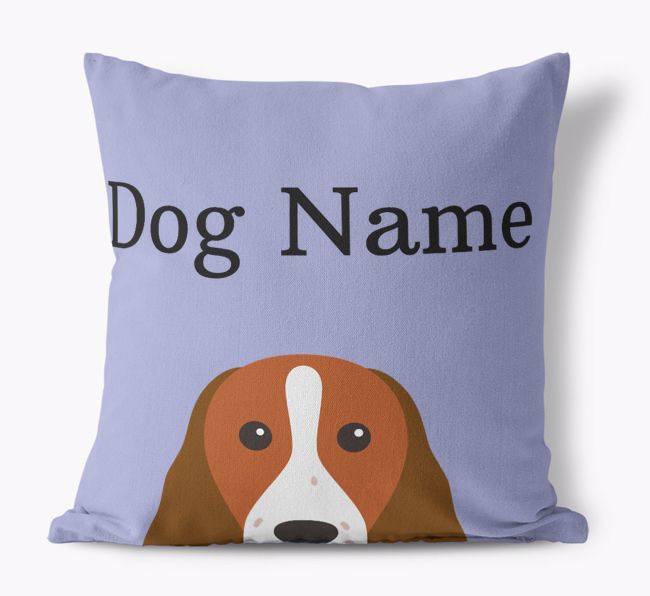 {dogsName}'s Icon & Name: Personalized {breedFullName} Canvas Pillow